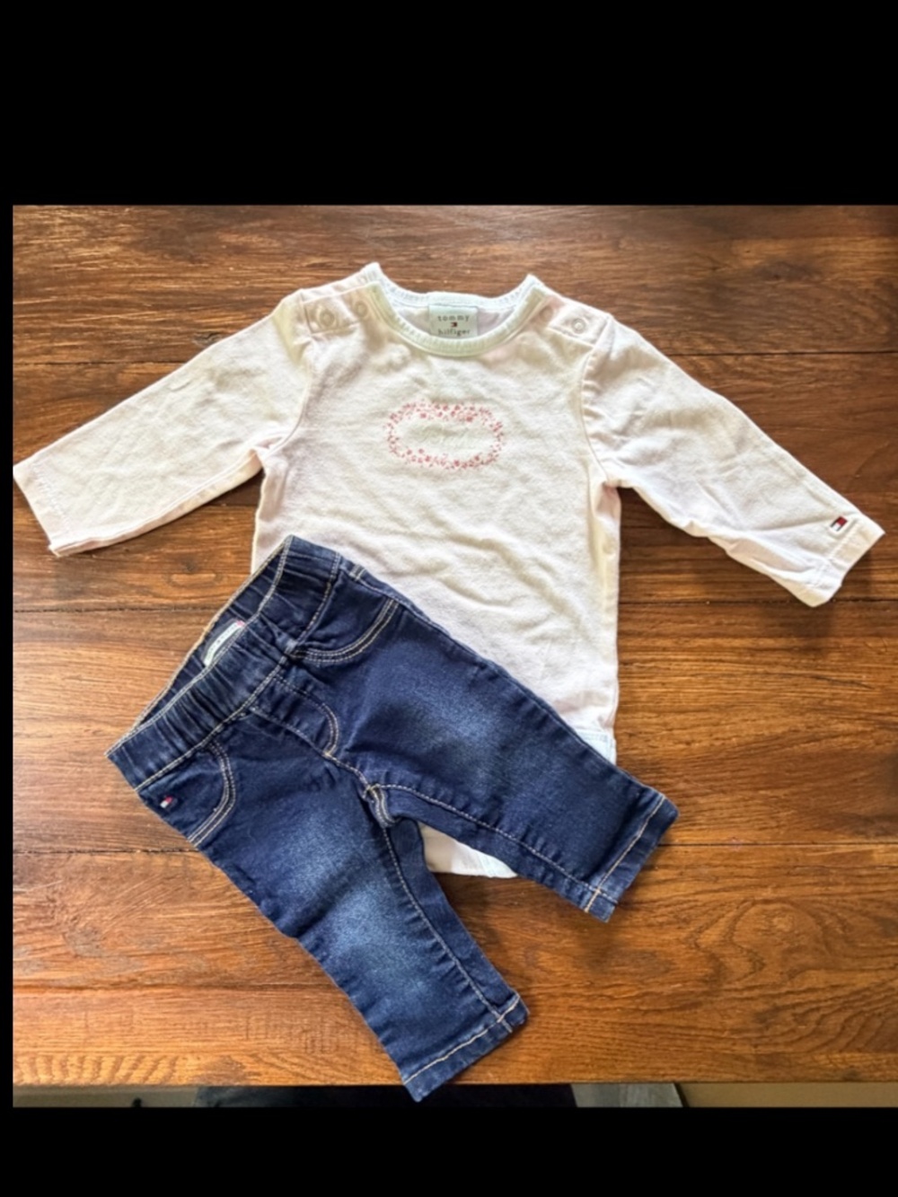 Petit Bateau Cream Long-Sleeve Baby Bodysuit with Pink Floral Motif